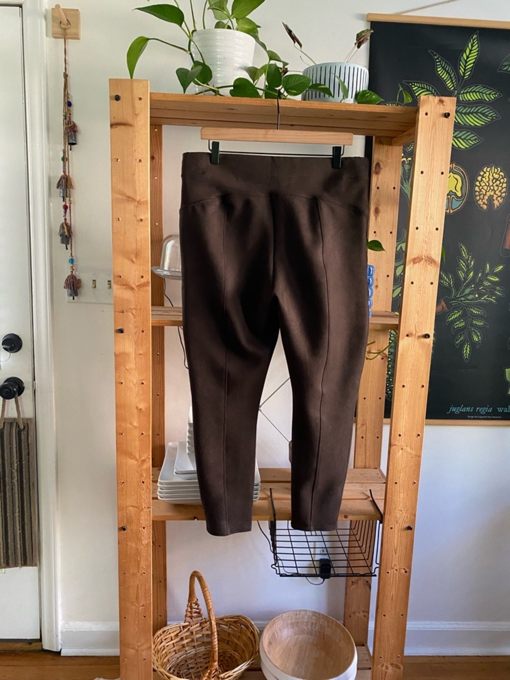 SPANX Brown Faux Suede Leggings Plus Size 1X - Picture 6 of 16